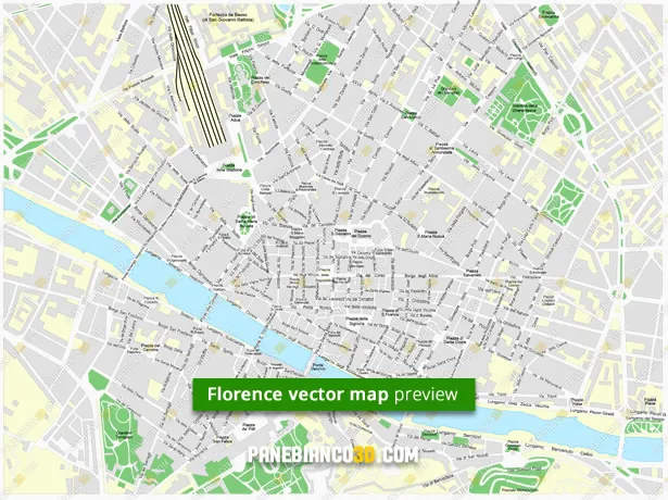 Anteprima mappa Firenze vettoriale