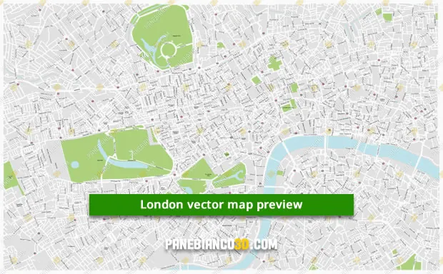 Anteprima mappa Londra vettoriale