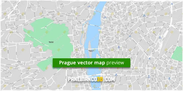 Anteprima mappa Praga vettoriale