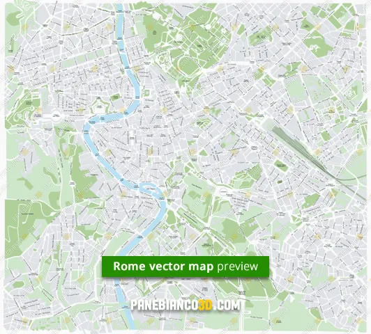Anteprima mappa Roma vettoriale