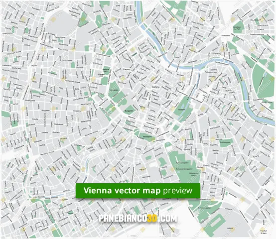Anteprima mappa Vienna vettoriale